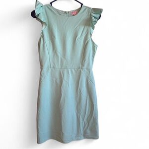 Pink Lily Mint Ruffle Sleeve Mini Dress